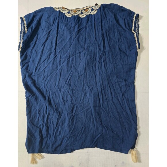 NWT South Moon Under Bohemian Embroidered Top Blouse Shirt /Swim Cover Size S - Picture 4 of 6